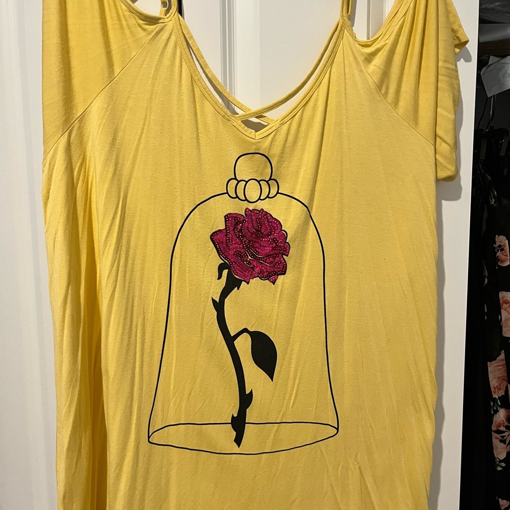 Disney Yellow Tank Top with Rose GraphicTorrid
